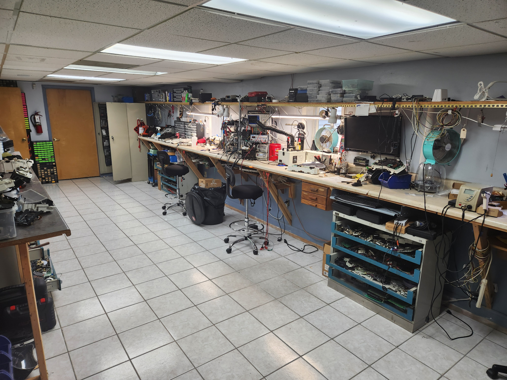 Our circuit board rebuild laboratory